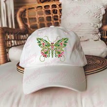 Tropical Leaves And Flowers Butterfly Embroidery Design