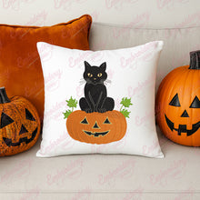 Halloween Pampkin With Cat Embroidery Design