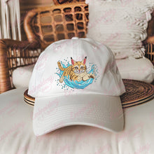 Cute Cat In Water Embroidery Design