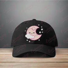 Moon With Star Embroidery Design