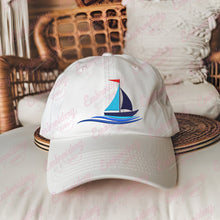 Water Wave Sailing Boat Embroidery Design