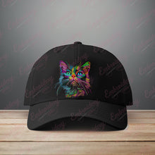 Colorful Cat Head Embroidery Design