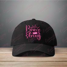 Brave And Strong Breast Cancer Awareness Embroidery Design