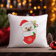 Christmas Llama In Stocking Embroidery Design