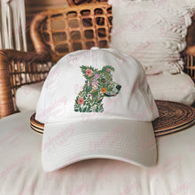Tropical Leaves And Flowers Dog Embroidery Design