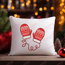 Pair Of Knitted Christmas Embroidery Design