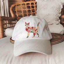 Tropical Leaves And Flowers Cat Embroidery Design