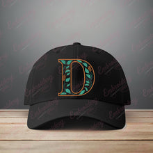 Floral Alphabet Letter D Embroidery Design