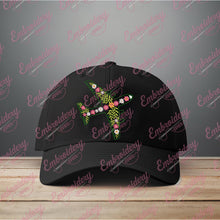 Floral Airplane Embroidery Design