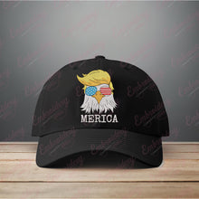 Merica Bald Eagle with American Flag Sunglasses Embroidery Design
