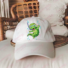 Alligator Diving Embroidery Design