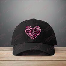 Breast Cancer Awareness Ribbons Heart Embroidery Design