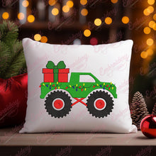 Christmas Monster Truck Embroidery Design