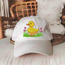 Cute Standing Duck In Green Grass Embroidery Design