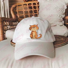 Grumpy Orange Cat Embroidery Design