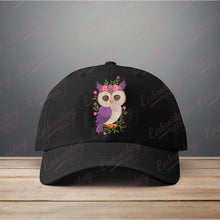 Cute Owl Girl On Branch Machine Embroidery