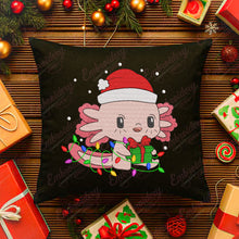 Axolotl Christmas Lights Embroidery Design