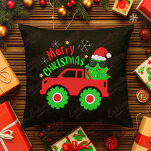 Merry Christmas Monster Truck Embroidery Design