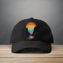 Outdoor Sunset Vintage Embroidery Design
