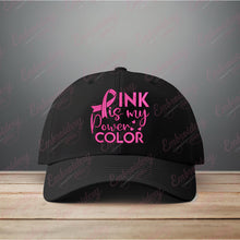 Pink Is My Power Color Breast Cancer Embroidery Design