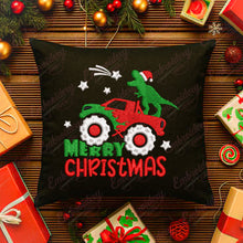 Christmas Dinosaur Riding Monster Truck Embroidery Design