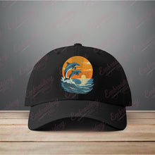 Twilight Dolphins Embroidery Design