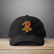 Gobble Me Swallow Me Thanksgiving Turkey Embroidery Design