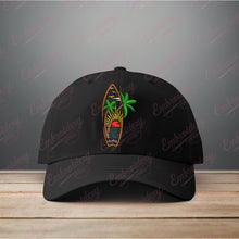 Palm Tree Surfboard Embroidery Design