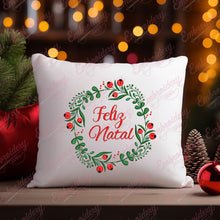 Feliz Natal Christmas Wreath Embroidery Design