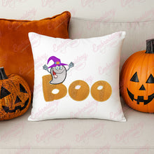 Scary Ghost Coming Out Of Boo Text Halloween Embroidery Design