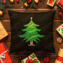Christmas Tree with String Lights Embroidery Design