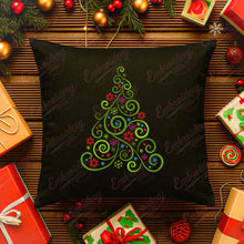Stylized Christmas Tree Embroidery Design