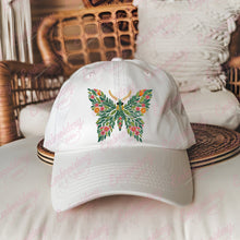 Colorful Botanical Moth Embroidery Design
