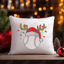 Reindeer Antler Baseball Christmas Embroidery Design