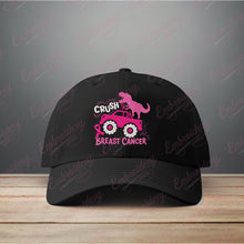 Crush Breast Cancer Dinosaur Monster Truck Embroidery Design