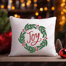 Christmas Joy Wreath Embroidery Design