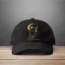 Mystic Black Cat Embroidery Design