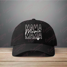 Mama Typography Heart Embroidery Design