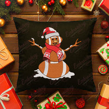American Football Snowman Christmas Embroidery Design