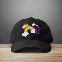 Rainbow Birthday Number 8 Embroidery Design