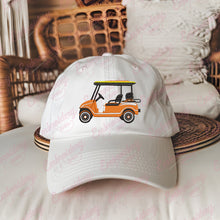 Yellow Golf Cart Embroidery Design