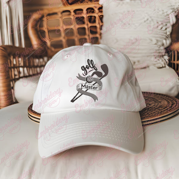 Golf Master Embroidery Design