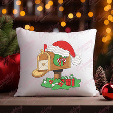 Christmas Mailbox With Santa Hat Embroidery Design