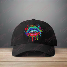 Colorful Lips Embroidery Design