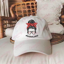 Baseball Mom Messy Bun Embroidery Design