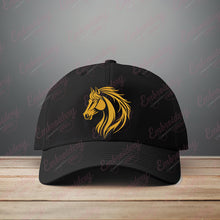 Golden Horse Head Embroidery Design
