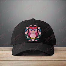 Flower Power Owl Embroidery Design