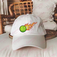 Fire Tennis Ball Embroidery Design