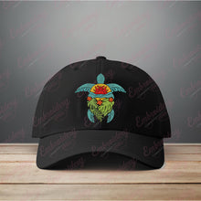Tropical Turtle Embroidery Design