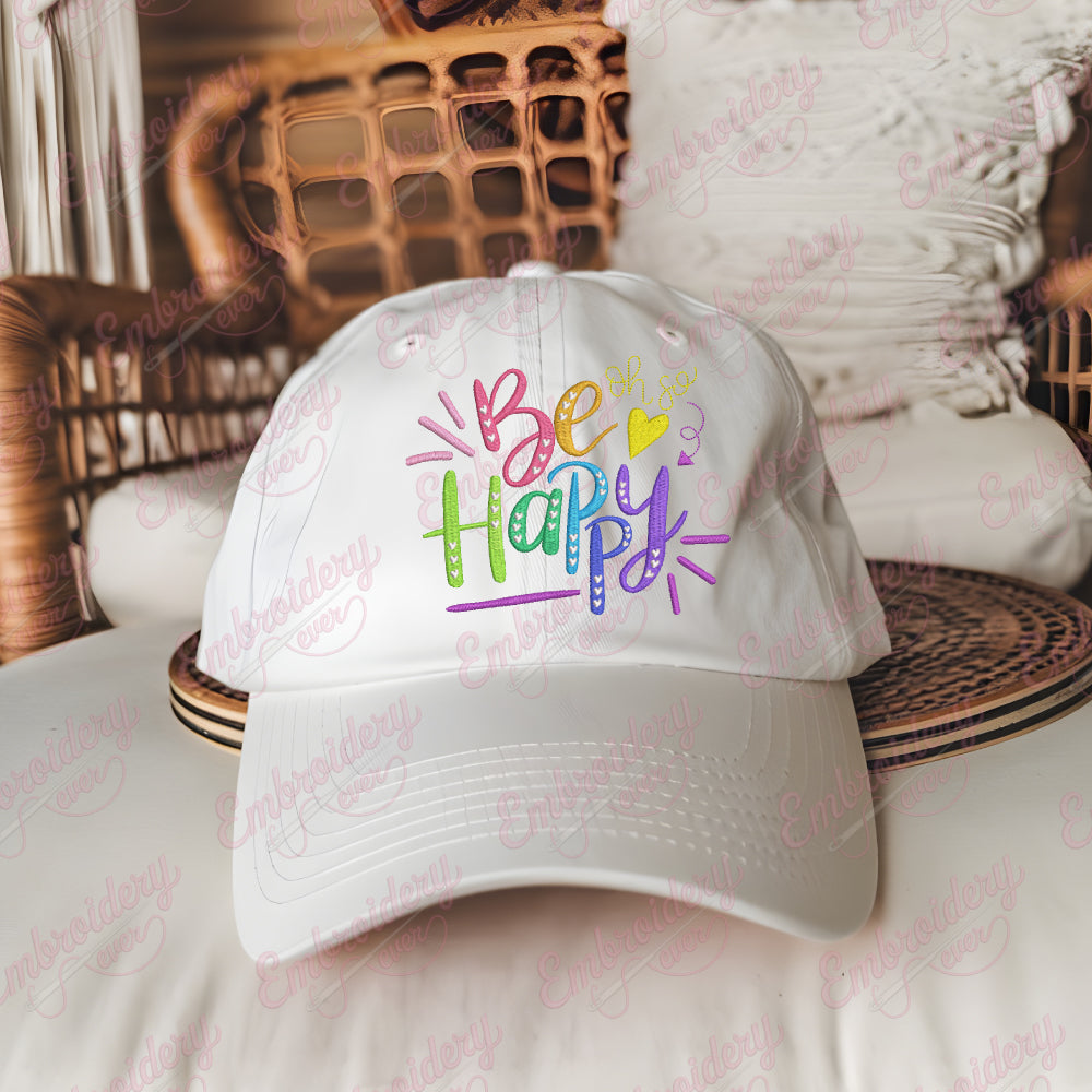 Be Happy Machine Be Happy Positive Machine Embroidery Design – EmbroideryEver